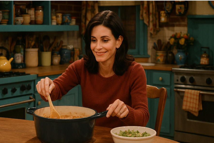 Woman cooking at home