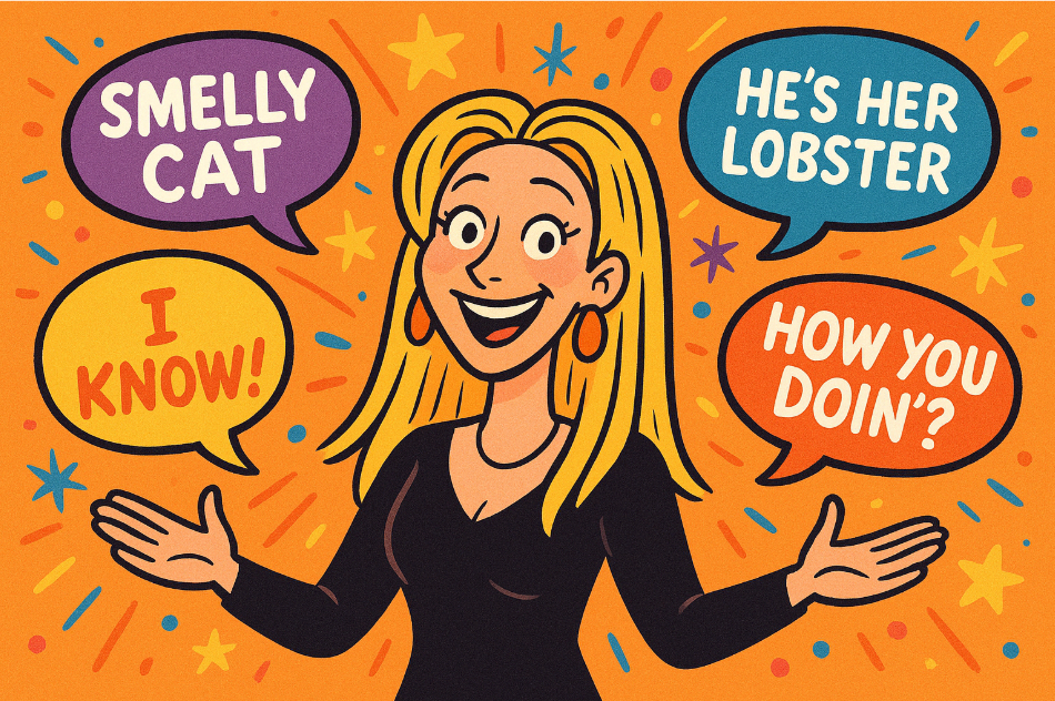 Friends quotes cartoon illustration