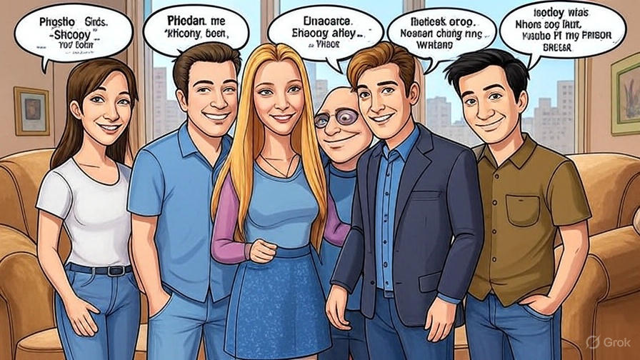 Friends characters in cartoon style.
