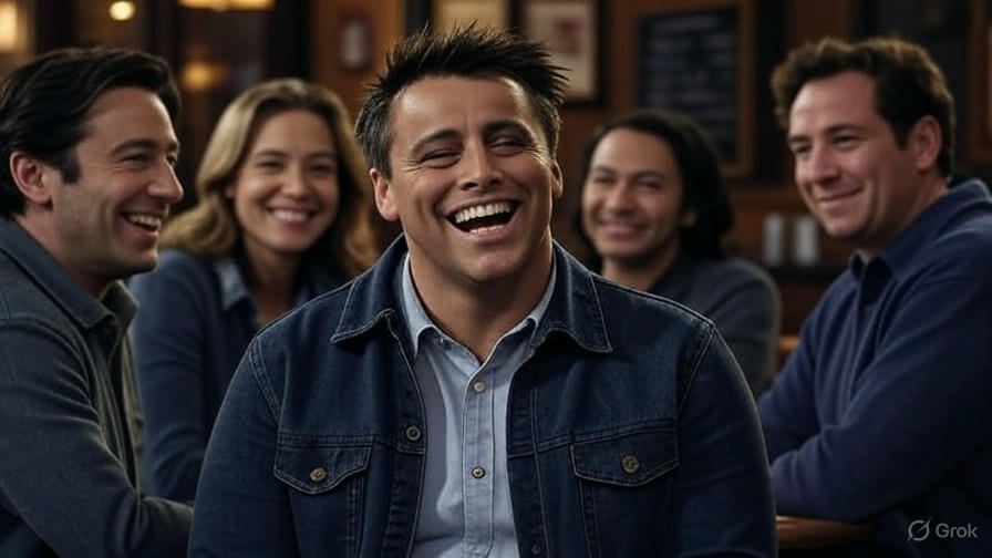 Group laughing in bar