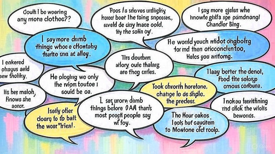 Sarcastic speech bubbles collage.