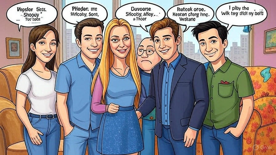 Friends characters in cartoon style.