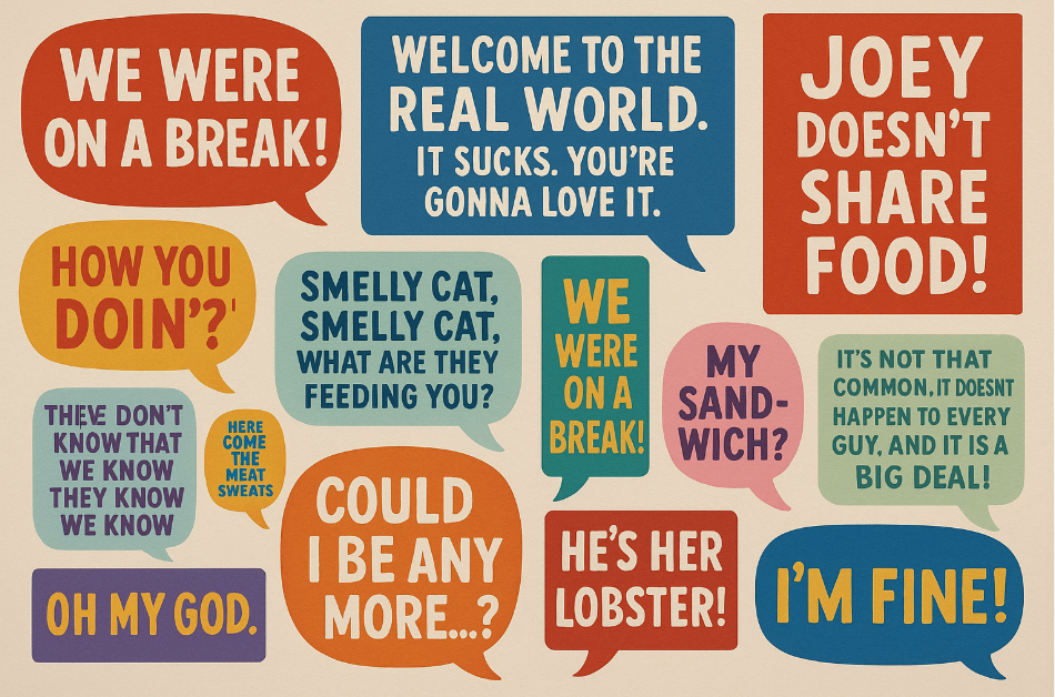 Iconic Friends quotes collage