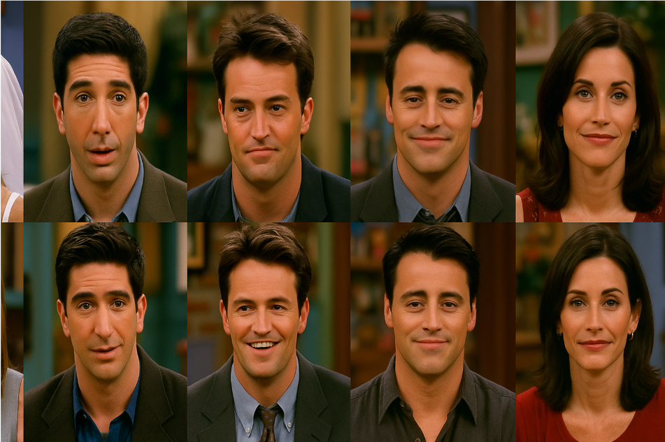 Friends main characters portraits