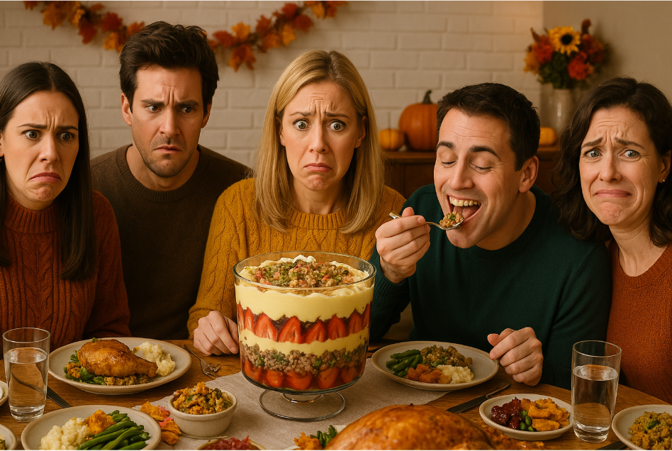 Thanksgiving trifle gone wrong