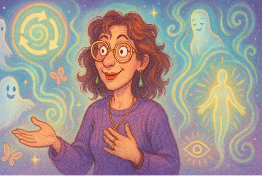 Spiritual woman with aura