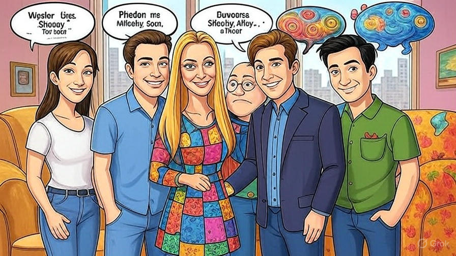 Friends characters in cartoon style.