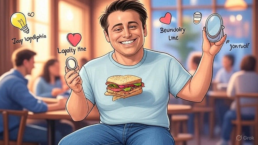 Cartoon man with sandwich