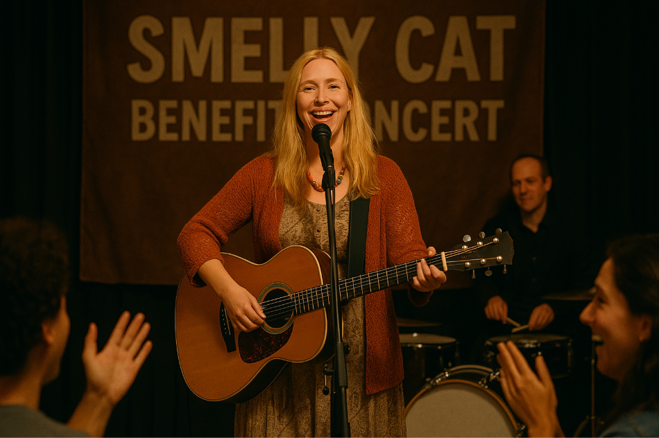 Guitarist at benefit concert