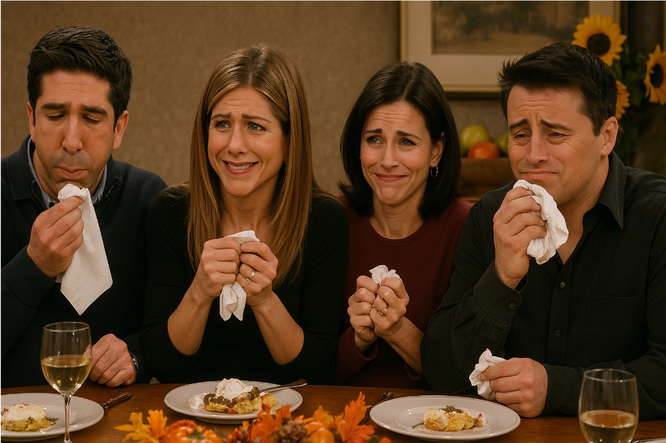 Friends regret eating trifle