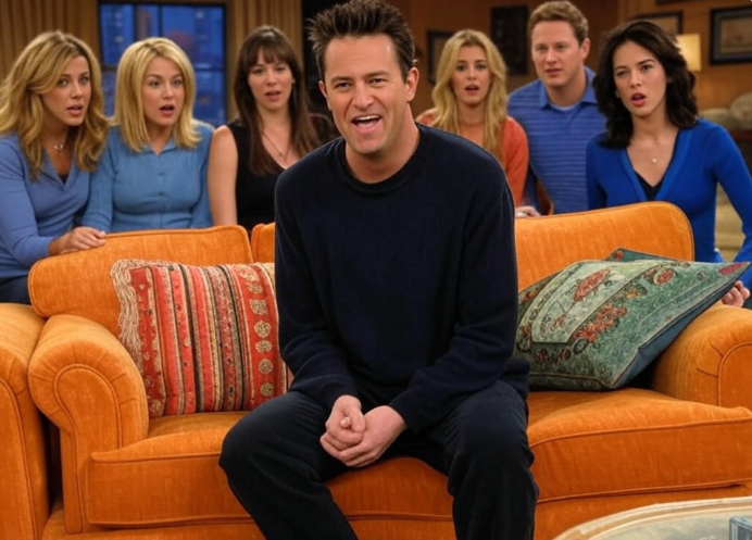 Man talking, group reacting