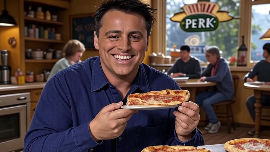Man with pizza slice