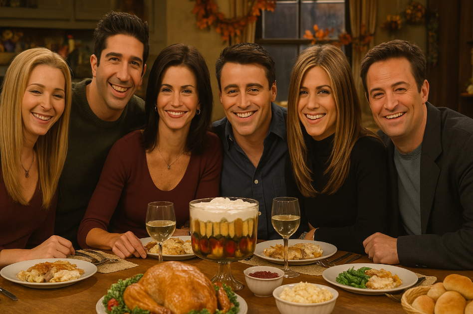 Friends cast Thanksgiving dinner