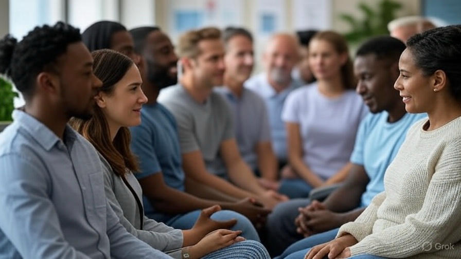 Group discussion in circle