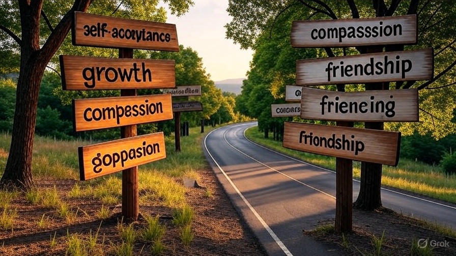 Road signs with values.