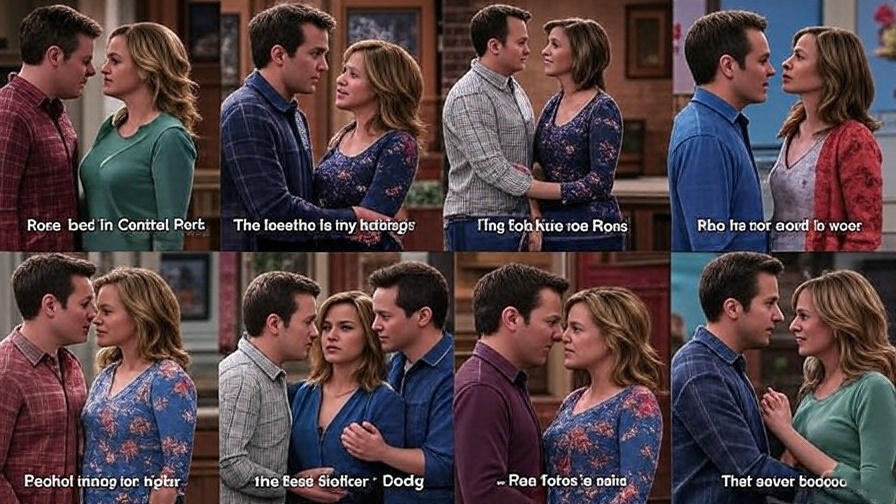 Romantic couple conversation collage
