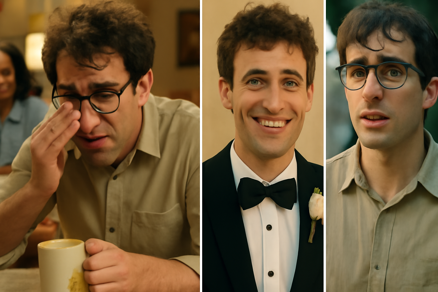 Man in various moods