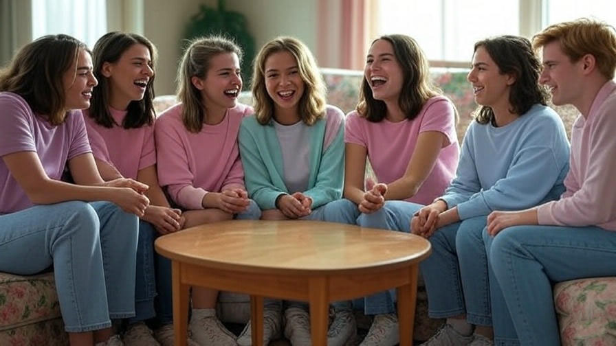 Joyful friends laughing together 