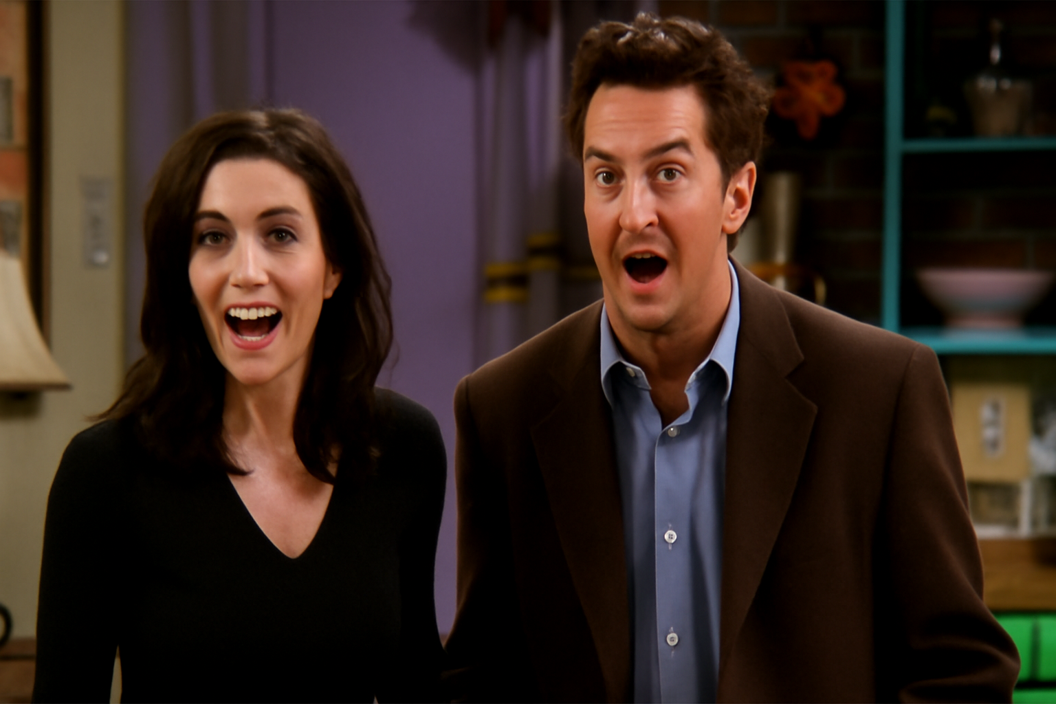 Monica and Chandler surprised