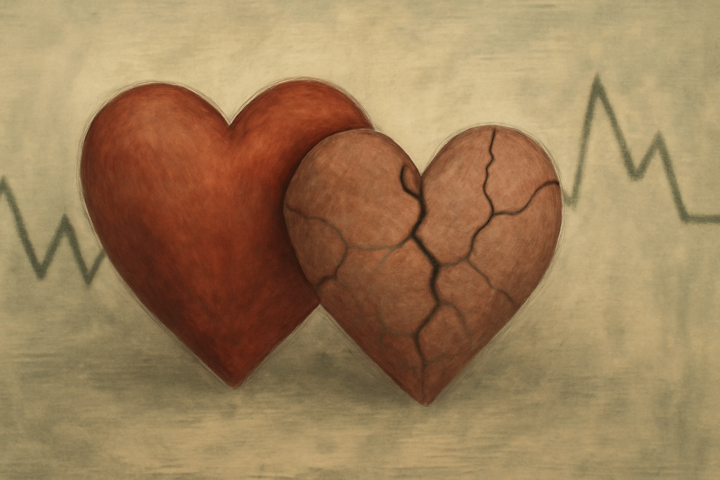 Cracked and whole hearts
