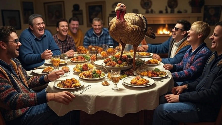 Festive family Thanksgiving dinner 
