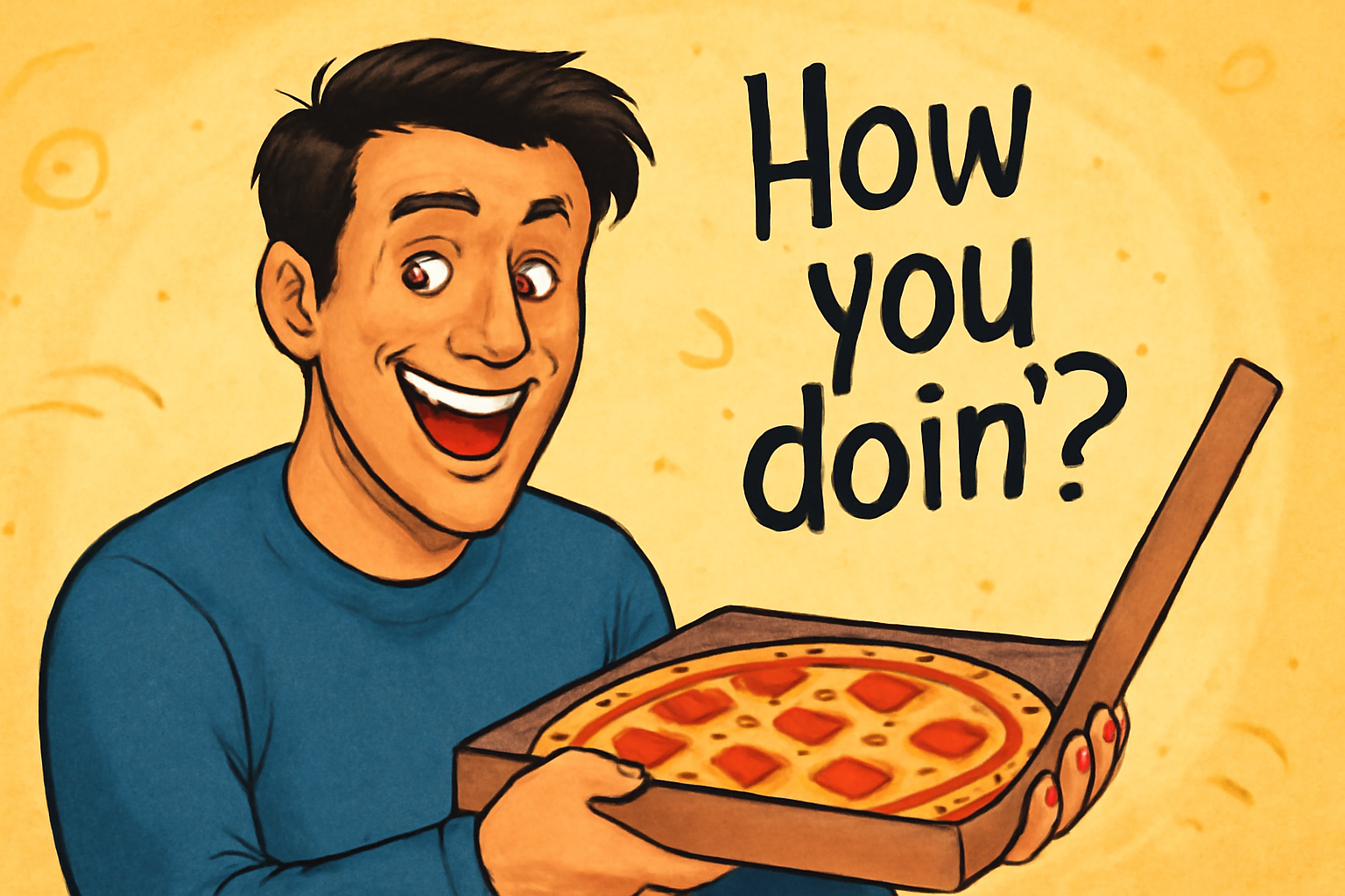 How you doin' pizza