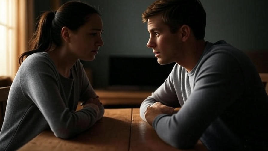 Two people serious conversation 