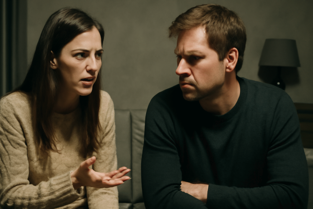 Couple having heated argument