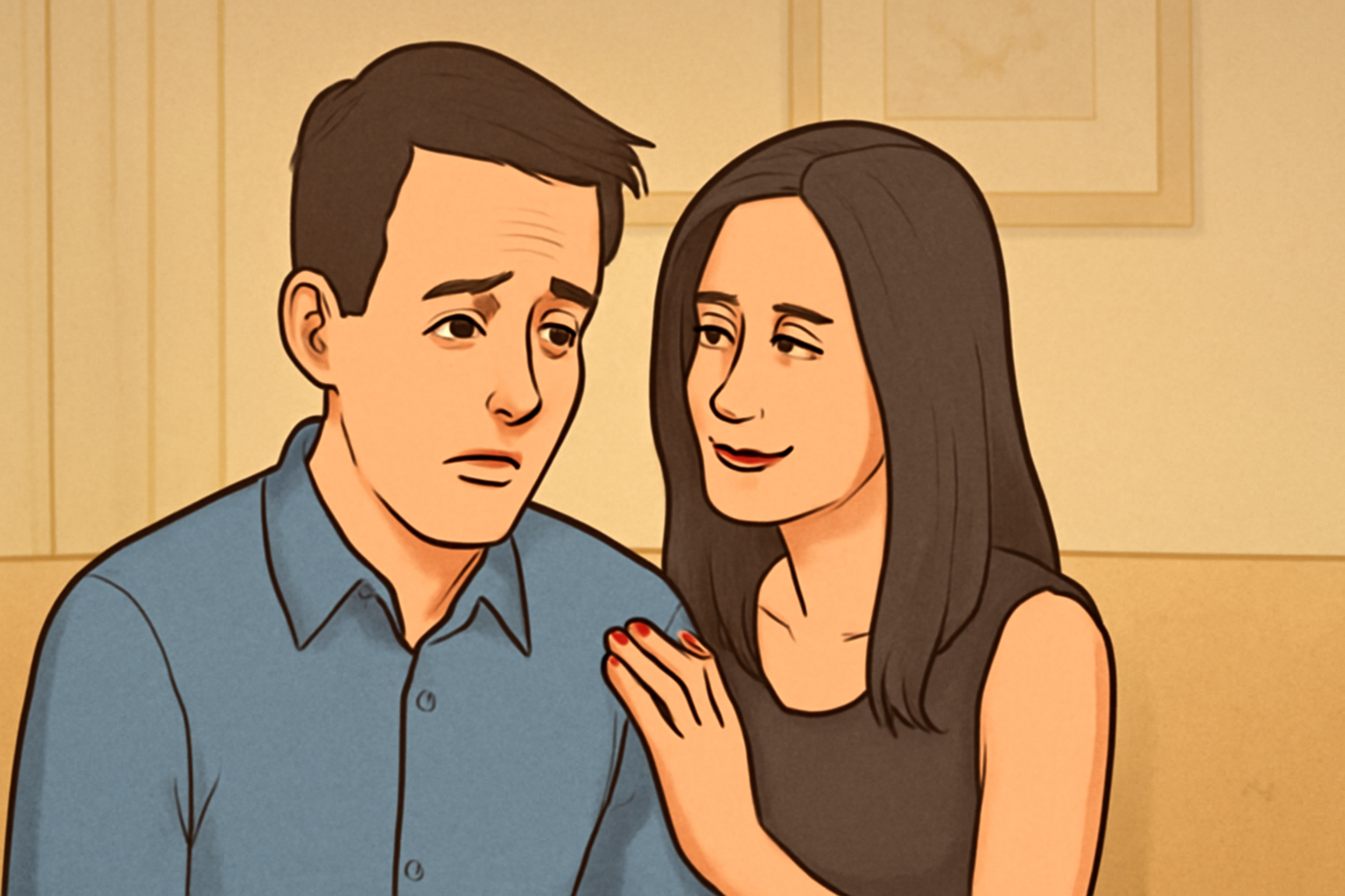 Emotional support comforting moment