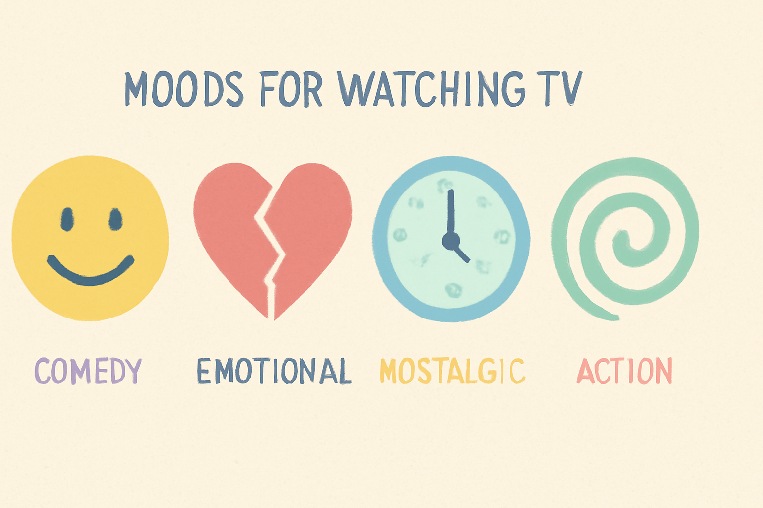 TV watching mood icons