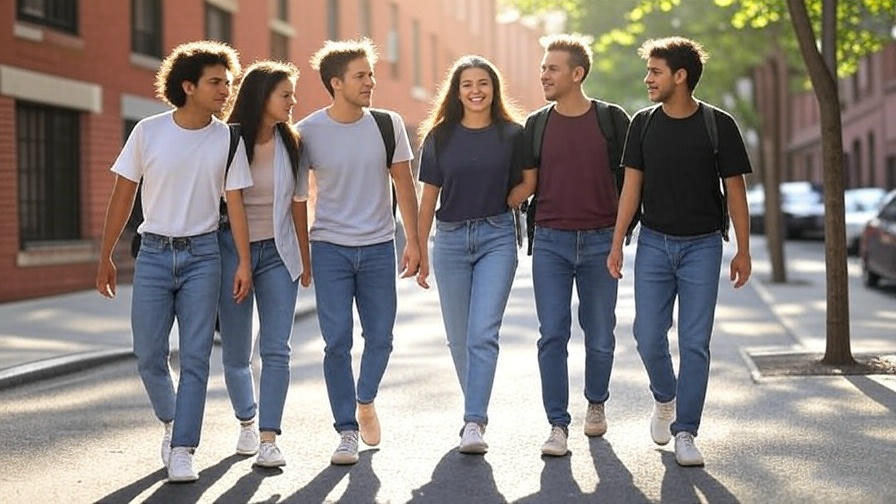 Friends walking on street 