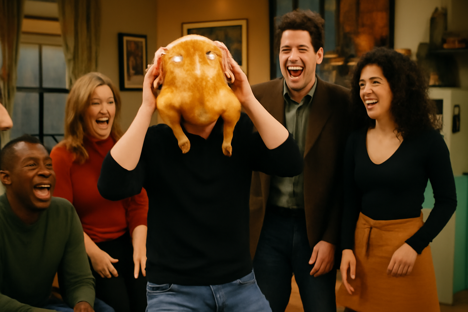 Friends Thanksgiving turkey prank