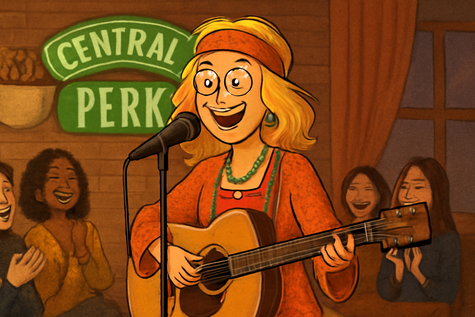 Performing at Central Perk