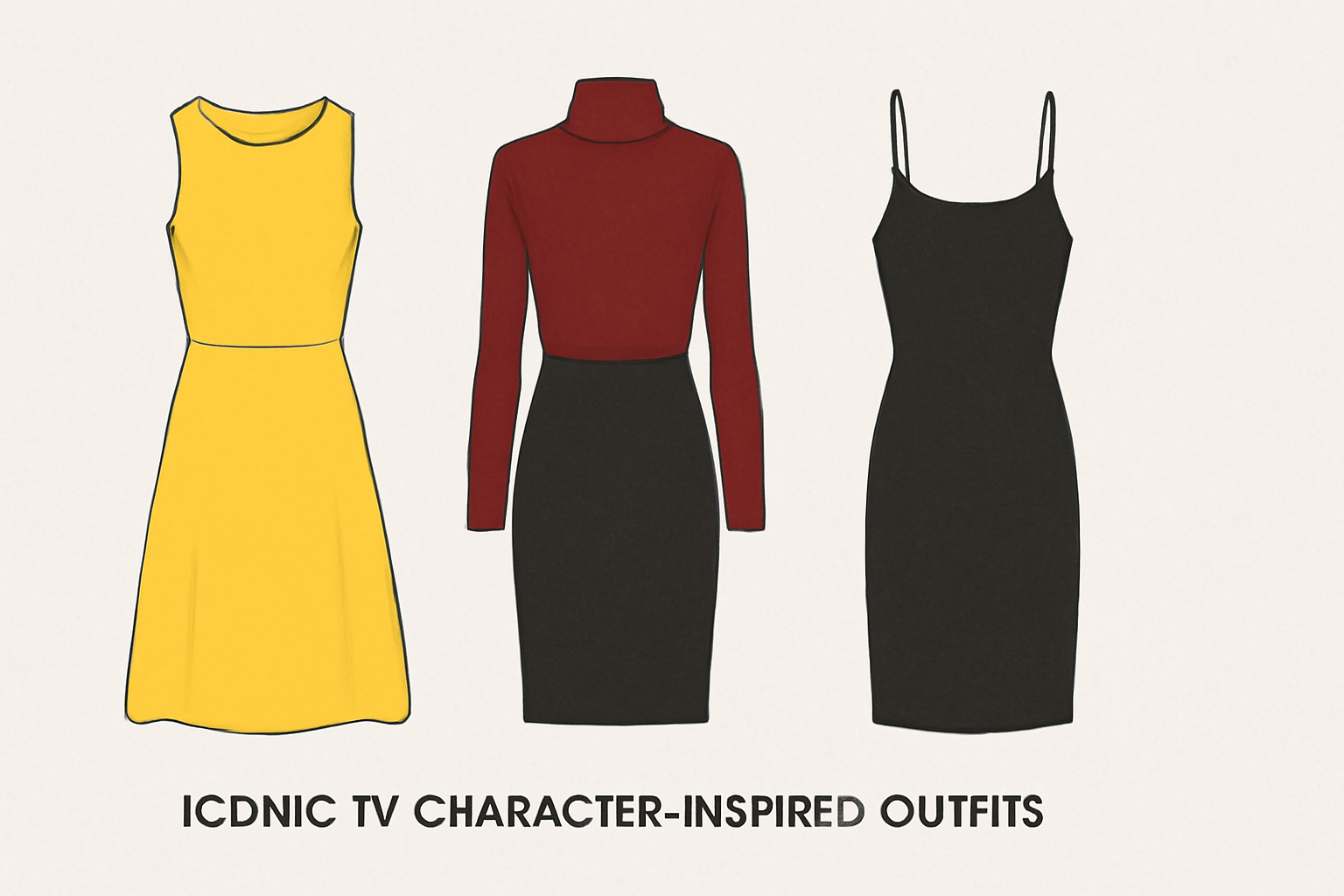 "TV character-inspired outfit styles."