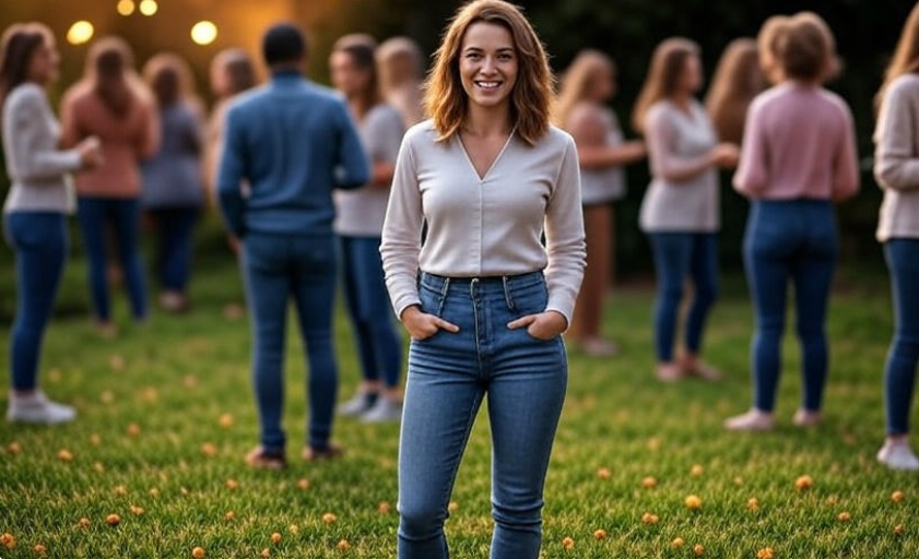 Casual, confident, relaxed, joyful. 