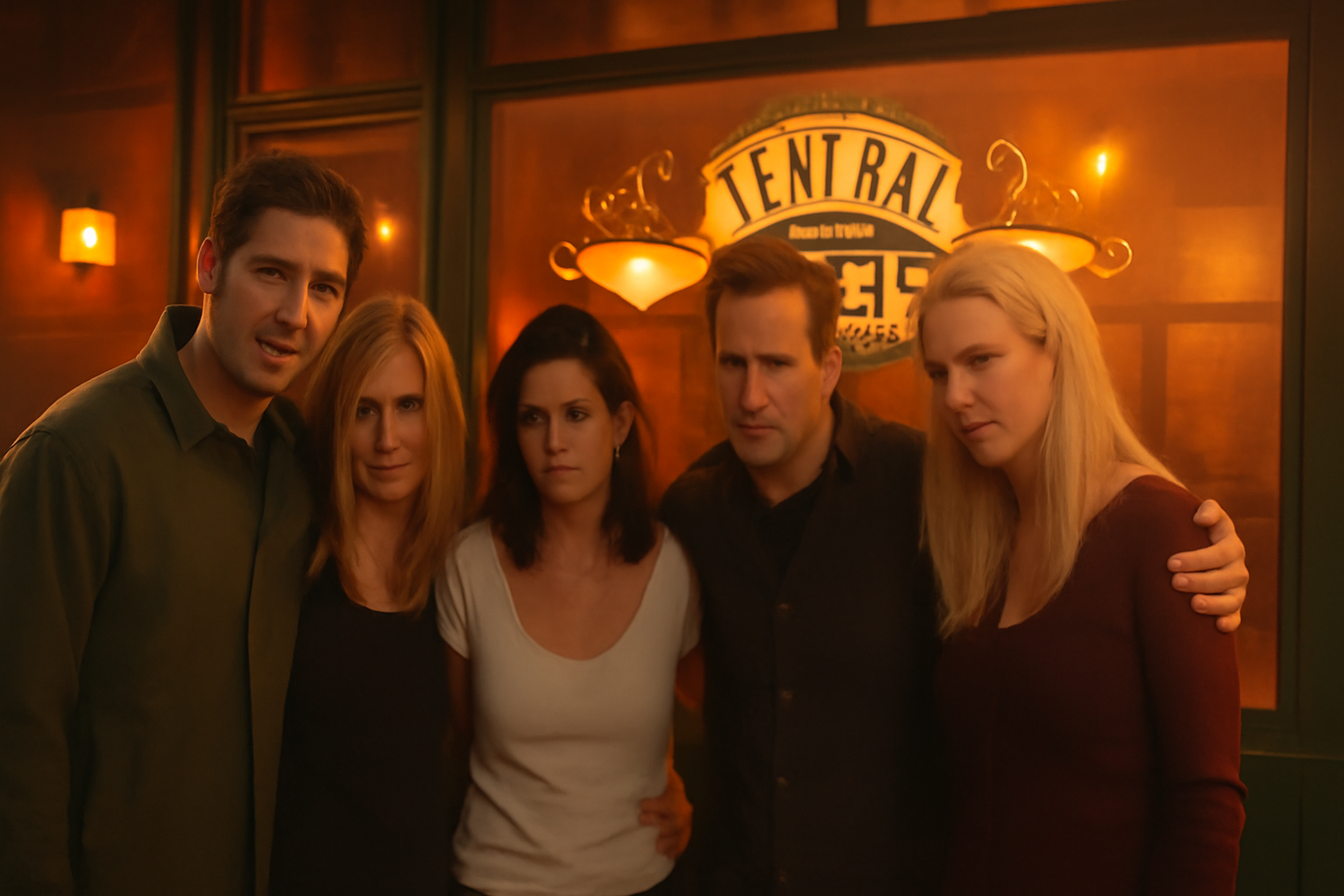 Friends group at Central Perk