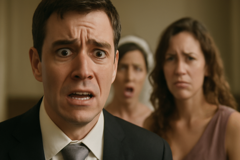 Shocked man in suit