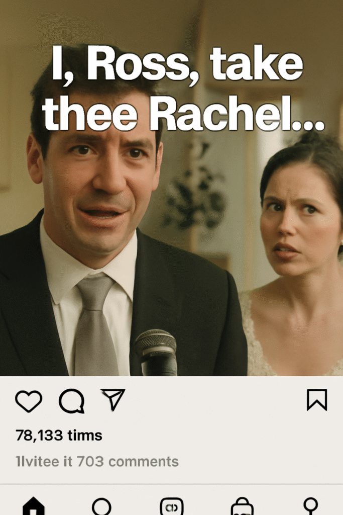 Ross wedding mishap scene