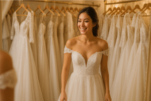 The wedding dress shopping episode