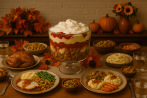 Rachel’s trifle disaster in Friends