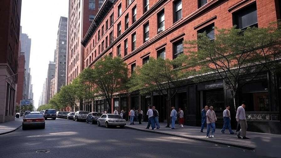 Exterior of 90 Bedford Street in Greenwich Village, NYC, used as Monica’s apartment in Friends.
