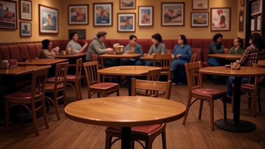 David Schwimmer on the Friends set with cast in a 1990s TV production
