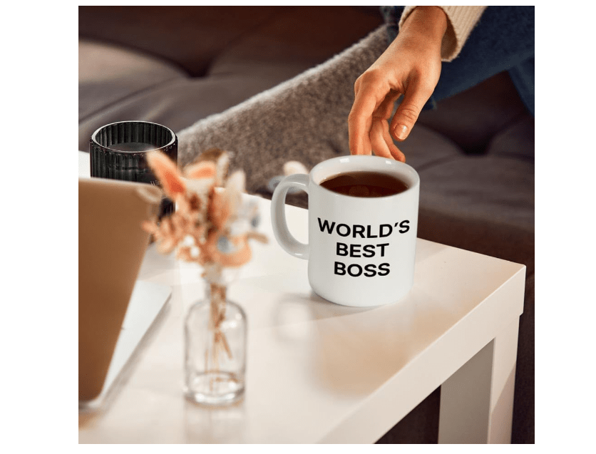 Breezy Valley Worlds Best Boss Mug - Funny Boss Gifts for Women and Men, Best Boss Day Gifts, Christmas or Birthday Gift for Male or Female Boss