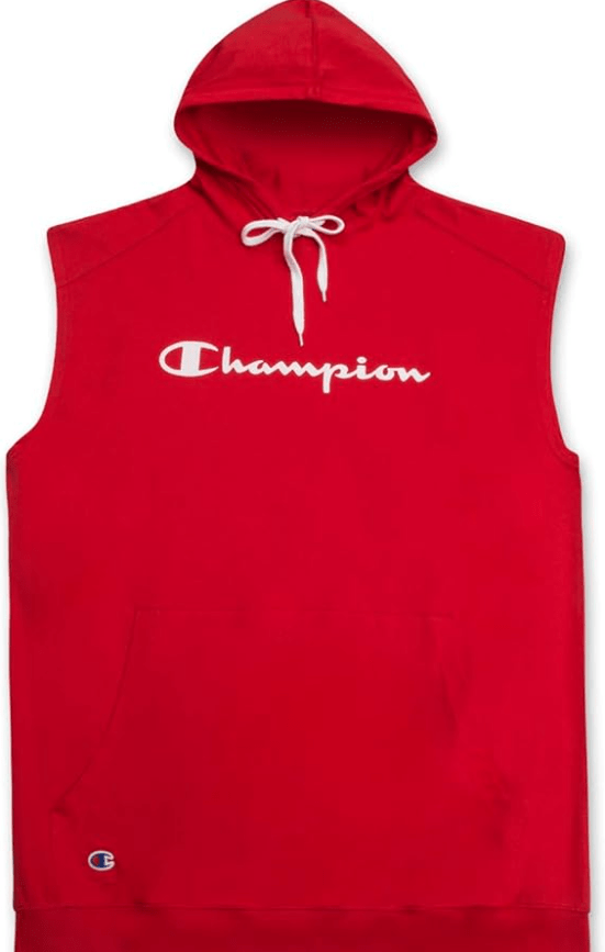 Champion Big and Tall Sleeveless Hoodies for Men – Mens Popover Workout Hoodies 