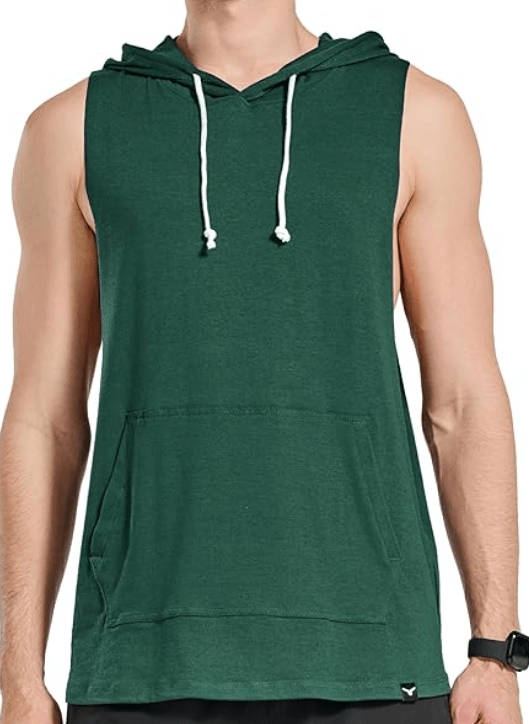 Men's Icon Cut Off Workout Hoodies Gym Muscle Tank Shirts Sleeveless Training Hoodies 