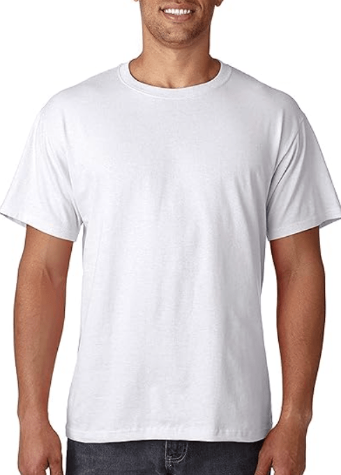 Fruit of the Loom mens 5 oz. 100% Heavy Cotton HD T-Shirt(3931)-WHITE-5XL