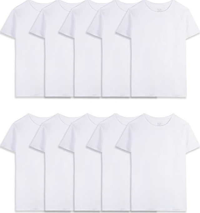 Fruit of the Loom Boys' Eversoft Cotton Undershirts, T Shirts & Tank Tops