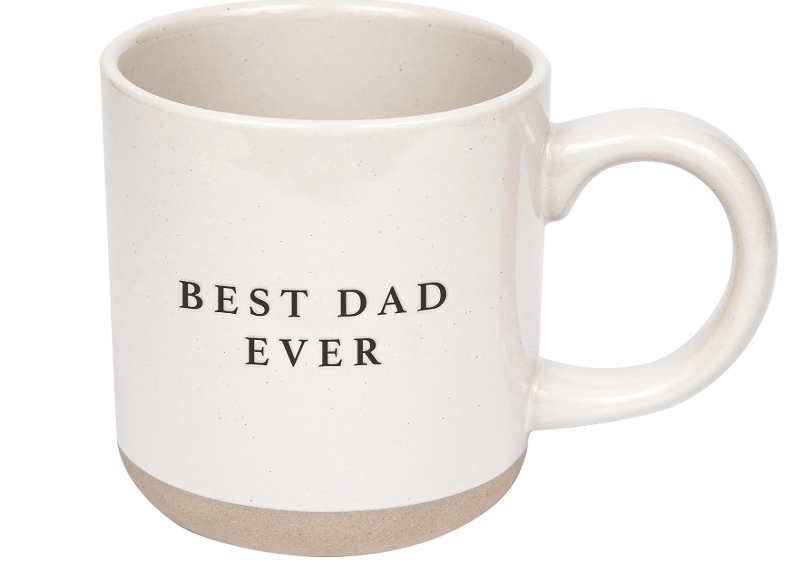 Sweet Water Decor Stoneware Coffee Mugs | Dad Mug | Novelty Coffee Mugs | Microwave & Dishwasher Safe | 14oz Tea Cup | Father's Day Gift (Best Dad Ever)