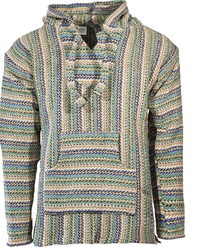 Funny Guy Mugs Premium Baja Hoodie Sweatshirt Pullover Jerga Poncho