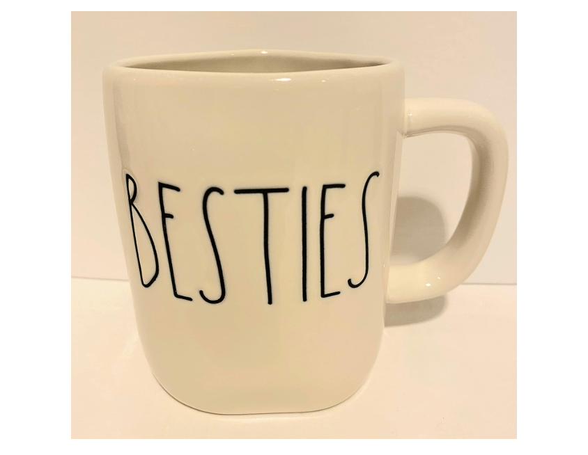  Rae Dunn BESTIES Mug Coffee cup - Ceramic - 3.5in D x 5in H - 16 oz